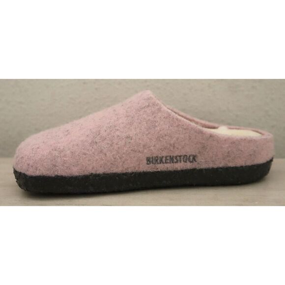 Birkenstock Kids Girls Sz 9 Soft Pink Zermatt Rivet Shearling/Wool Clog Slippers - Picture 5 of 16